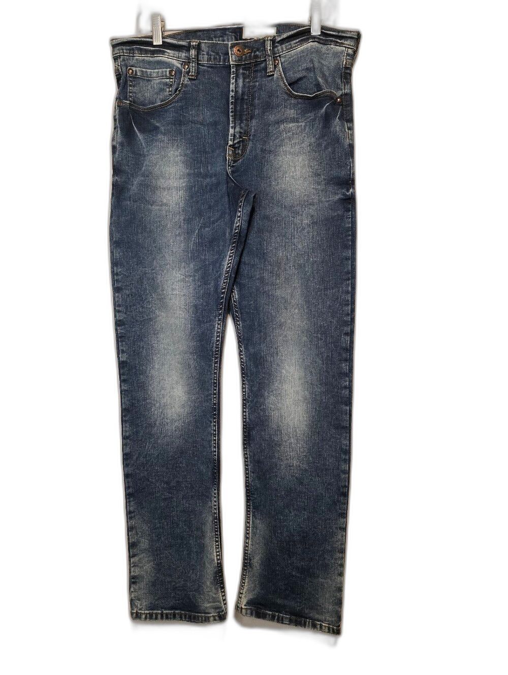 Wrangler Slim Straight Men's Jeans Stretch Denim Retro Measurements in Photos
